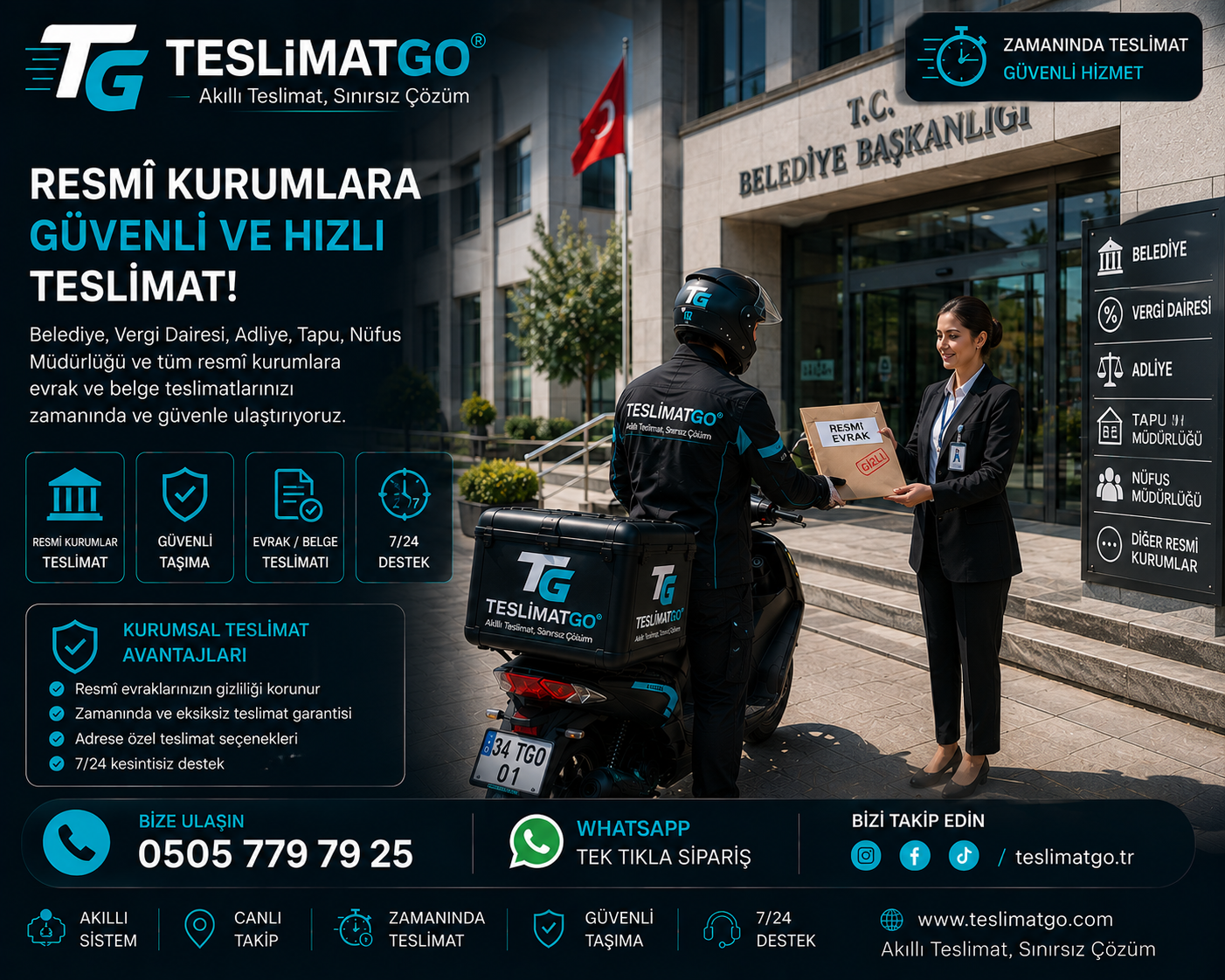 Resmî kurumlara evrak teslimatı